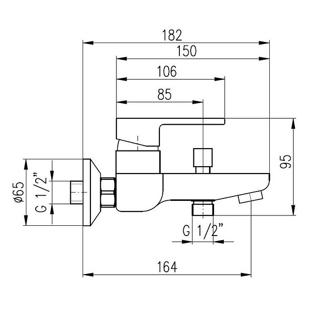 Batéria vaňová Rav-Slezak Vltava čierne/zlato VT554.5CMATZ