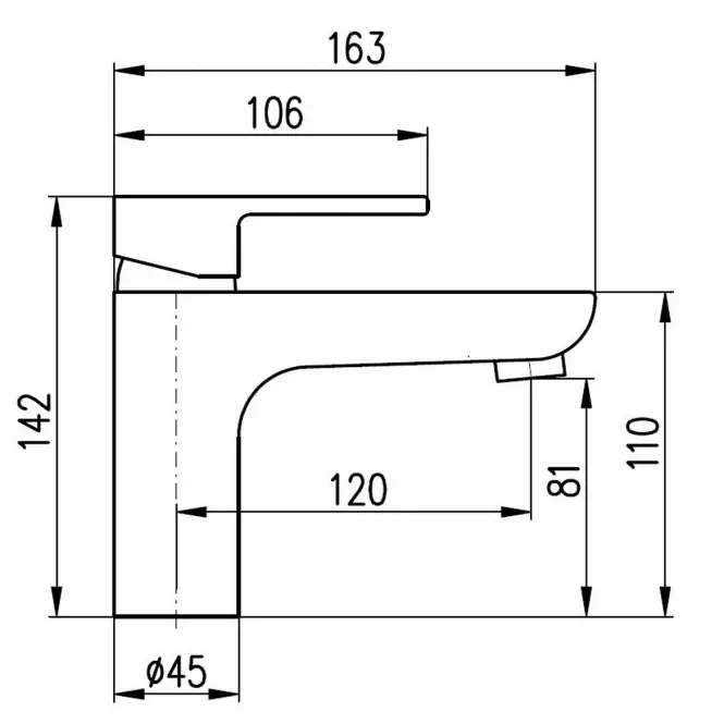 Batéria umývadlová Rav-Slezak Vltava 142mm čierne VT426.0CMATC