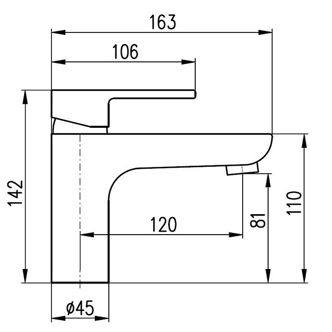 Batéria umývadlová Rav-Slezak Vltava 142mm čierne/zlato VT426.0CMATZ