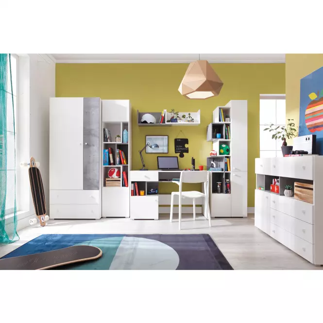 Komoda  Sigma SI11  Biely Lux/betón