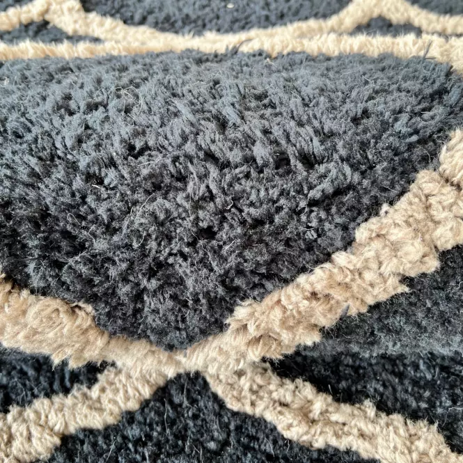 Koberec Shaggy 3D Flytap 0,8/1,5  PSR 06046 čierna