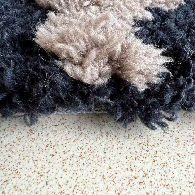 Koberec Shaggy 3D Flytap 0,8/1,5  PSR 06046 čierna