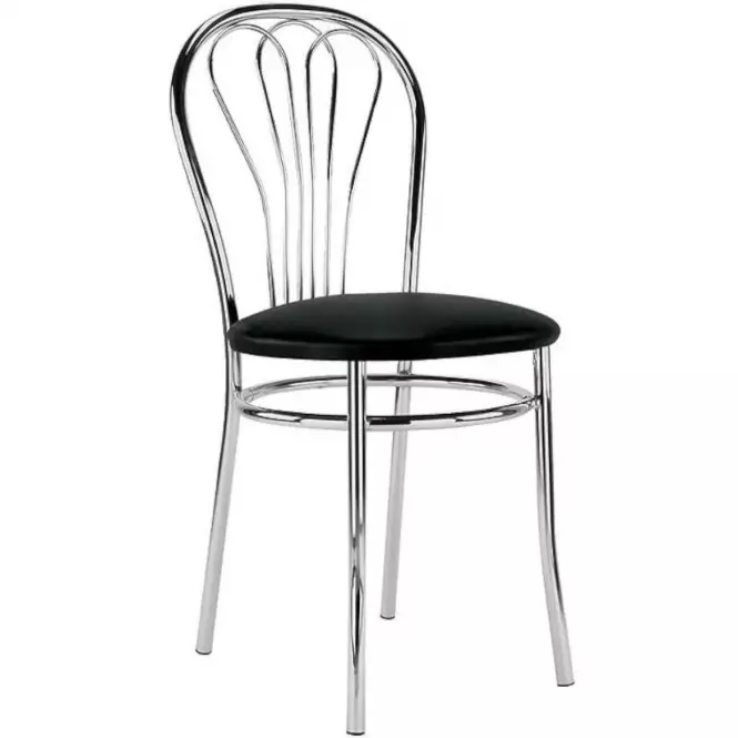 Stolička Venus CHR V-04 čierna