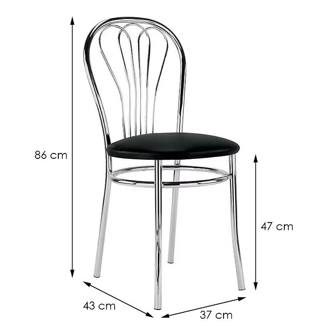 Stolička Venus CHR V-04 čierna