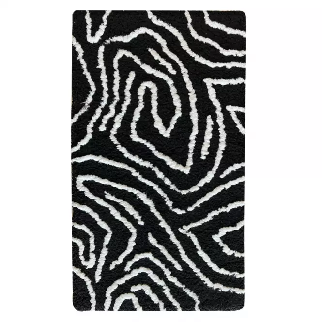 Koberec Shaggy BlackCurves 0,8/1,5 PSR-13557 čierny