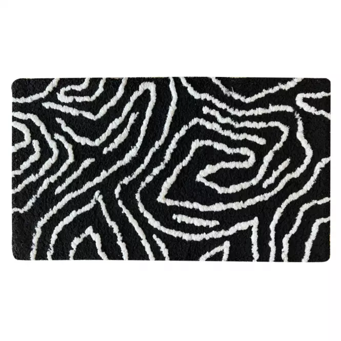 Koberec Shaggy BlackCurves 0,8/1,5 PSR-13557 čierny,2