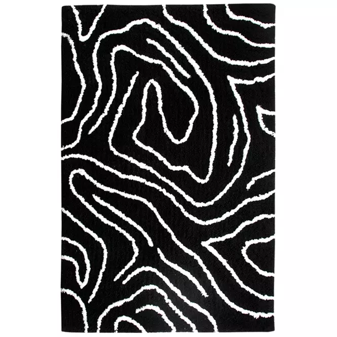 Koberec Shaggy BlackCurves 1,4/1,9 PSR-13557 čierny