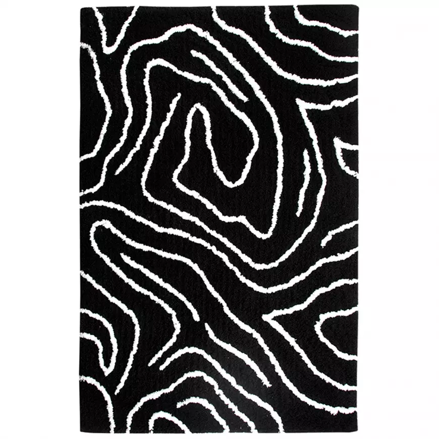 Koberec Shaggy BlackCurves 1,4/1,9 PSR-13557 čierny