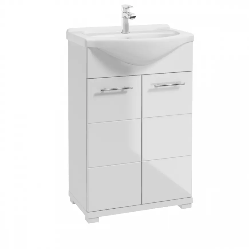 Kúpeľňová skrinka Bari D55 2D0S biely