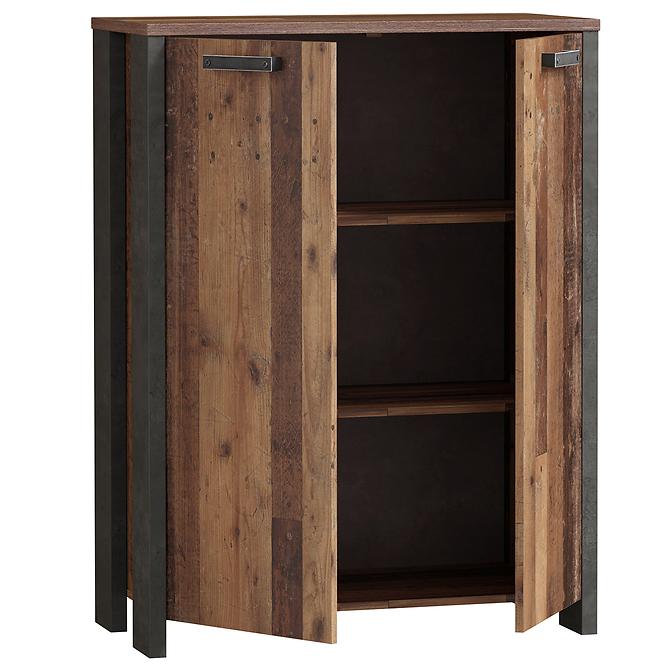 Komoda Symmach 2D old-wood vinteage/betón 042025