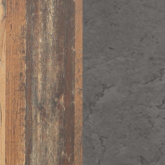 Komoda Symmach 2D old-wood vinteage/betón 042025