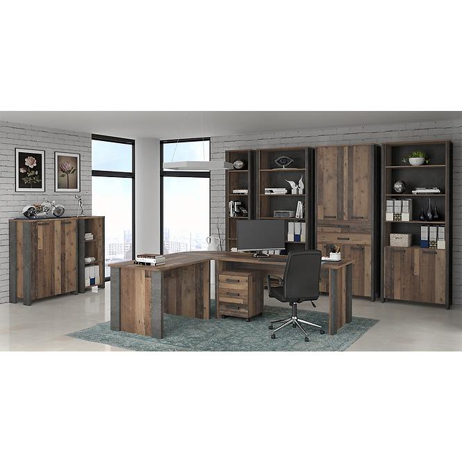 Komoda Symmach 2D old-wood vinteage/betón 042025
