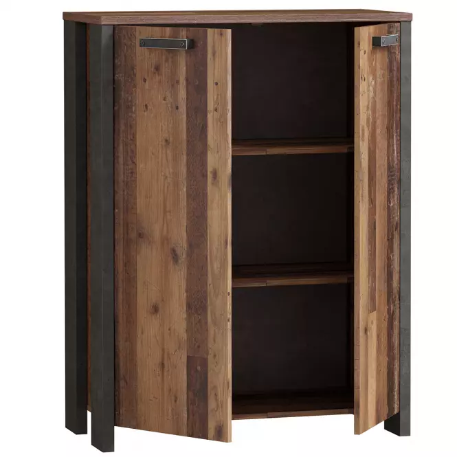 Komoda Symmach 2D old-wood vinteage/betón,3
