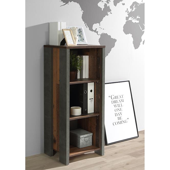 Regál Symmach 2P Old-Wood Vinteage/betón 042025
