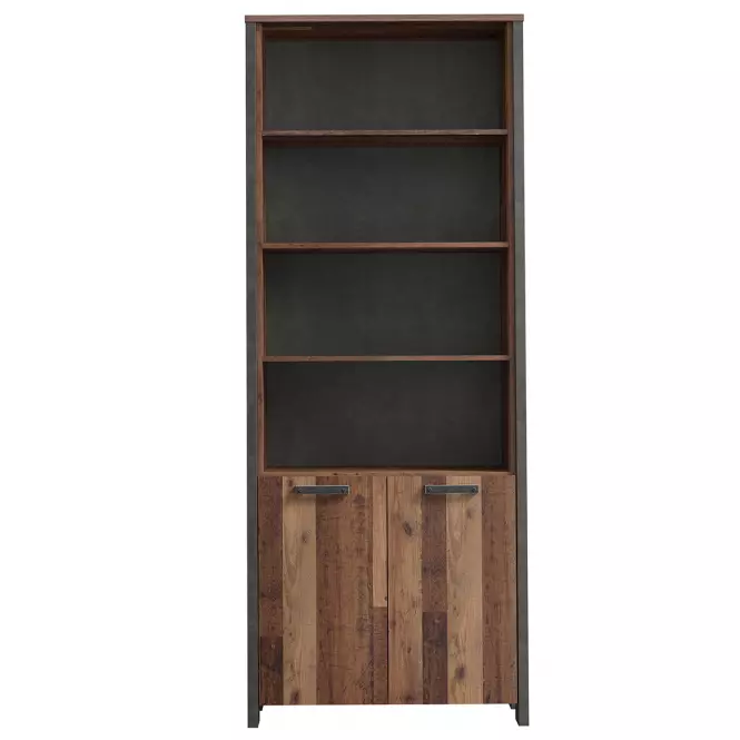 Regál Symmach 3P2D Old-Wood Vinteage/betón,2