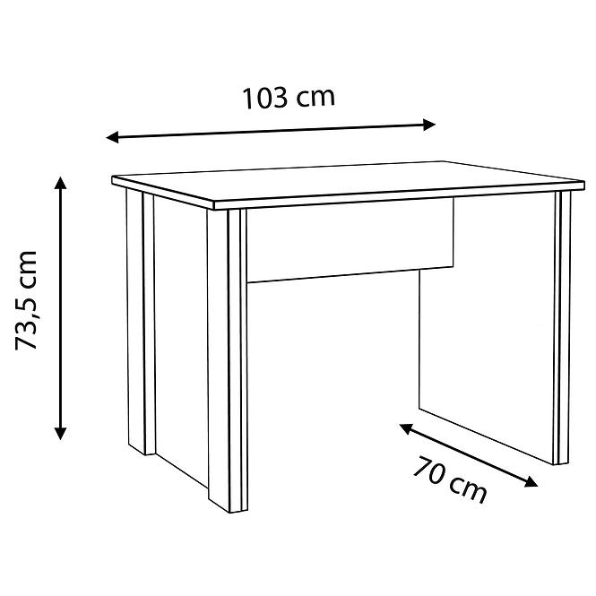 Písací stôl Symmach 103 Old-Wood Vinteage/Beton