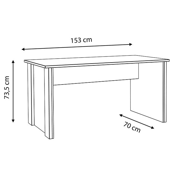 Písací stôl Symmach 153 Old-Wood Vinteage/Beton