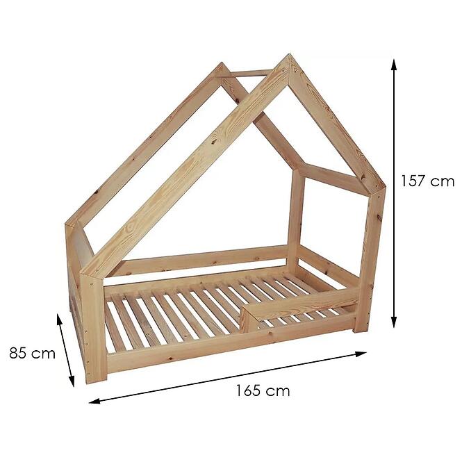 Posteľ Domček - borovica,2