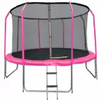 Trampolína COMFORT s rebríkom 427cm ružová