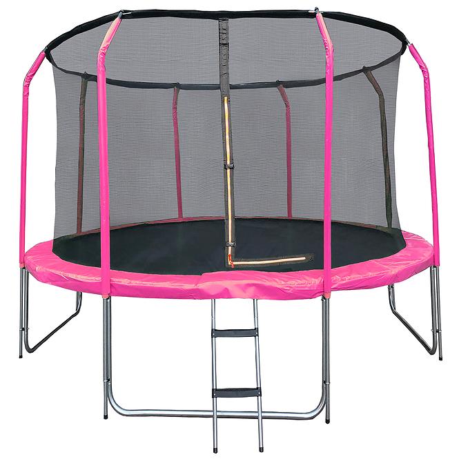 Trampolína COMFORT s rebríkom 427cm ružová