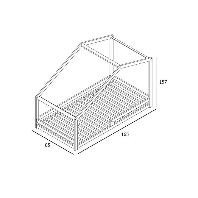 Posteľ chata - dub