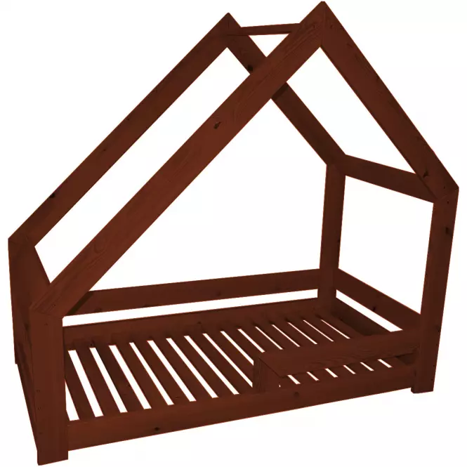Posteľ domček - hnedý,3