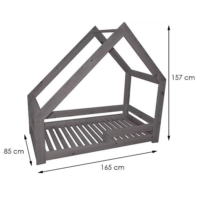Posteľ chata - grafit