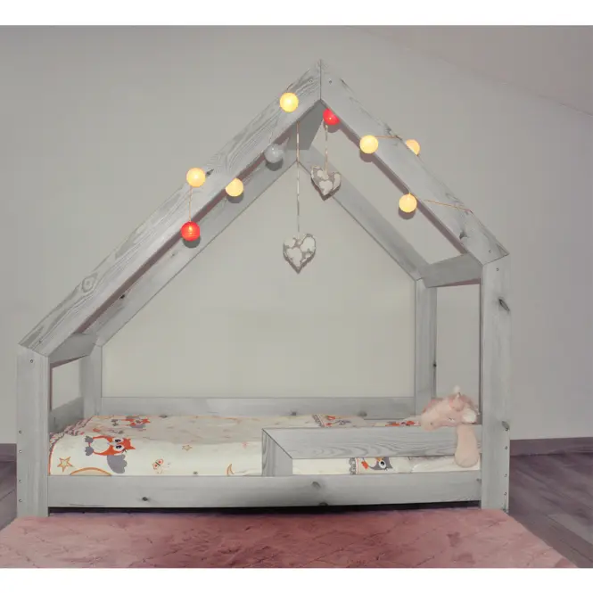 Posteľ domček - popolový,4