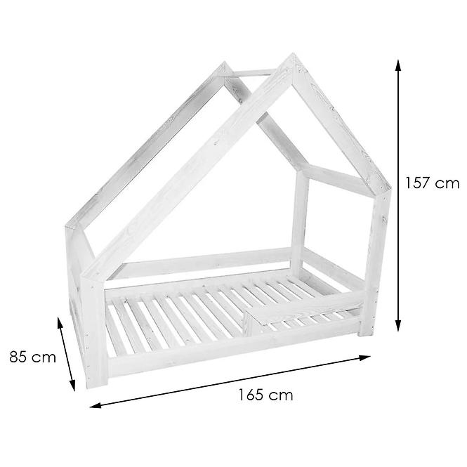 Posteľ chata - biely