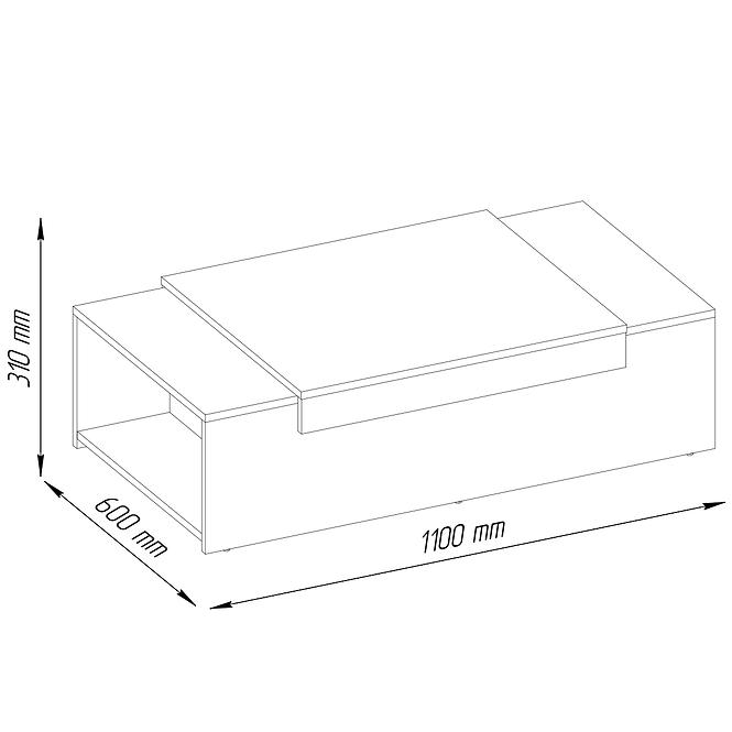 Stolík Haga grafit/wotan 31.6X110X60.3