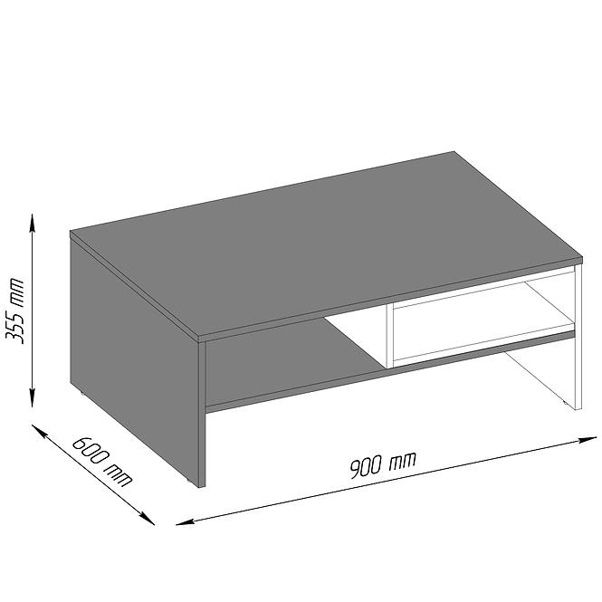 Stolík Moskwa wotan/biely 35X90X60