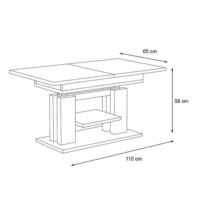Zdvíhací stolík ISO 170 dub wotan