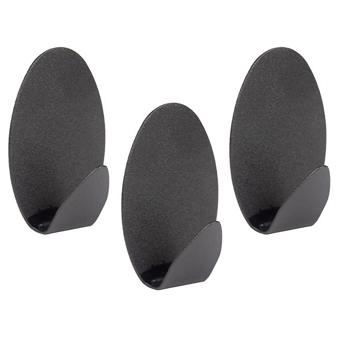 Háčik 3 ks Black,3