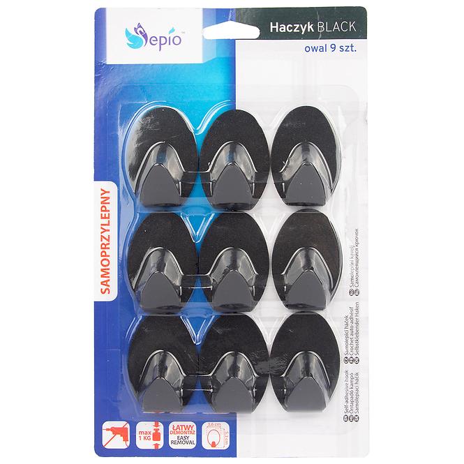 Háčik 9 ks Black