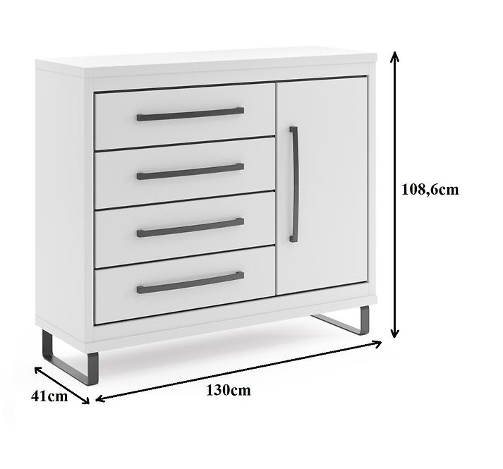Komoda Capri C04 biela,2