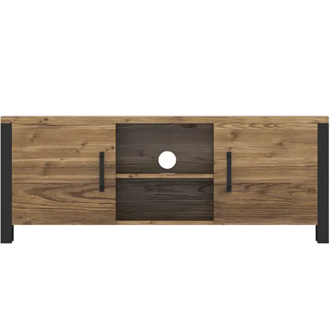 TV stolík OLIN 41 smrek appenzeller / čierna,3