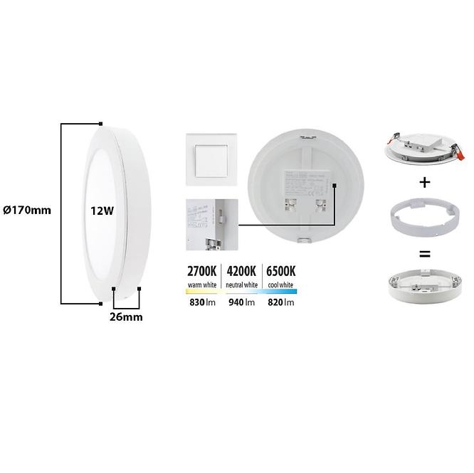 Panel LED SLIM TR SH 303 12W Light 5 In 1