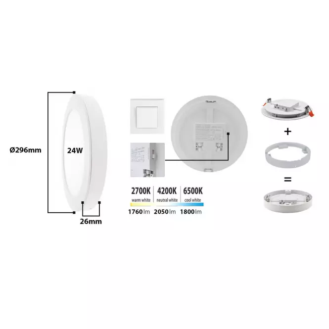 Panel LED SLIM TR SH 305 24W Light 5 in 1