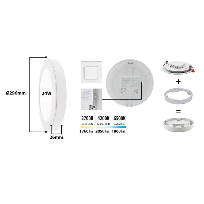 Panel LED SLIM TR SH 305 24W Light 5 in 1