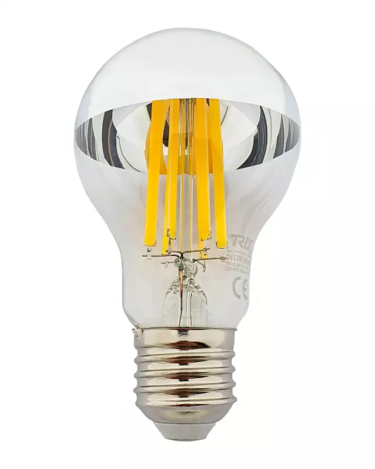 Žiarovka FL LED A60 12W E27 4200K Half Silver,2
