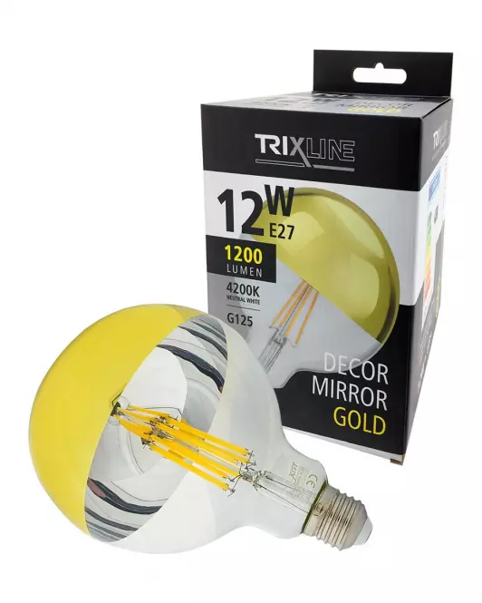 Žiarovka FL LED G125 12W E27 4200K Half Amber,3