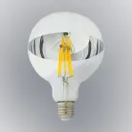 Žiarovka FL LED G125 12W E27 4200K Half Silver