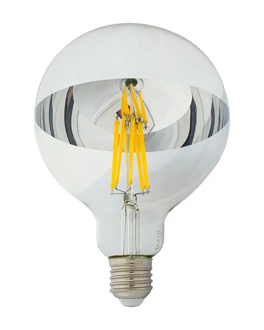 Žiarovka FL LED G125 12W E27 4200K Half Silver,2
