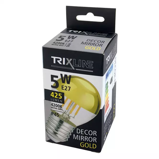Žiarovka FL LED P45 5W E27 4200K Half Amber
