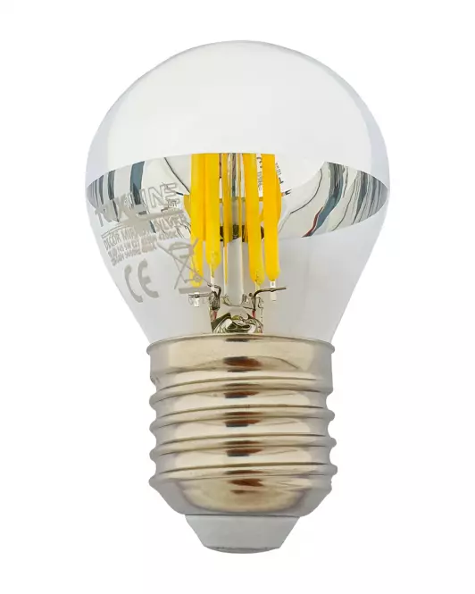 Žiarovka FL LED P45 5W E27 4200K Half Silver,2