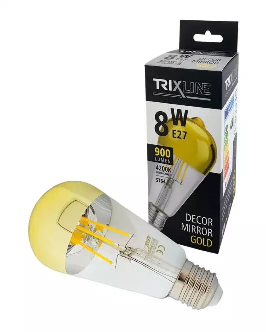 Žiarovka FL LED ST64 8W E27 4200K Half Amber