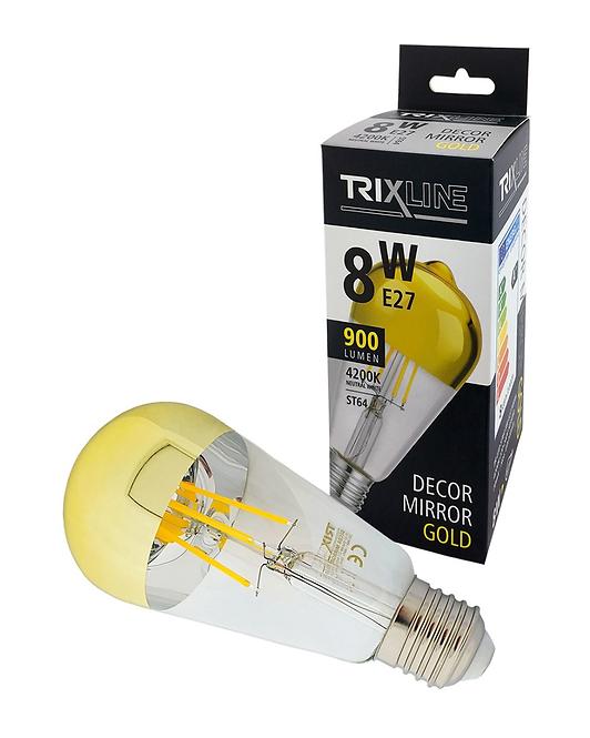 Žiarovka FL LED ST64 8W E27 4200K Half Amber