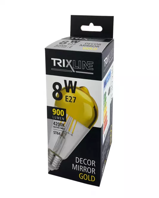 Žiarovka FL LED ST64 8W E27 4200K Half Amber,4