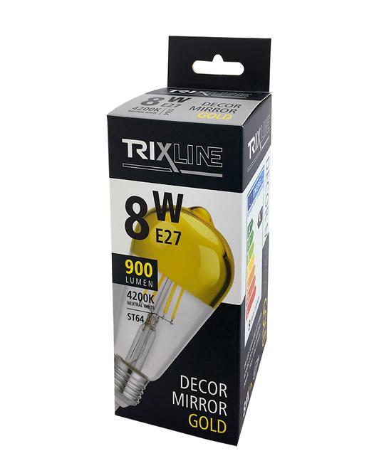 Žiarovka FL LED ST64 8W E27 4200K Half Amber,4