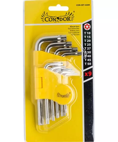 Kľúče torx  T10-50 9 ks CON-IKT-2209,2